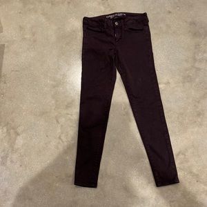 American Eagle, AE, super stretch dark purple Jeggings, SZ 4!